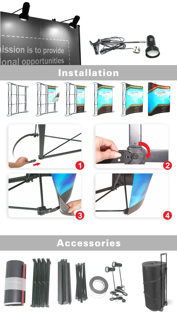 拉網架led燈｜蜘蛛架led燈｜spider-display-stand-led lights