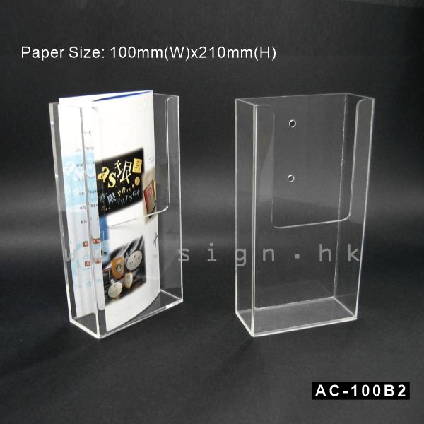 1/3 A4 Leaflet Holder 1/3 A4 catalog Holder||1/3 A4 單張展示架 1/3 A4冊子架 1層透明膠架 膠片 膠盒||AC-100B2 Acrylic Products
