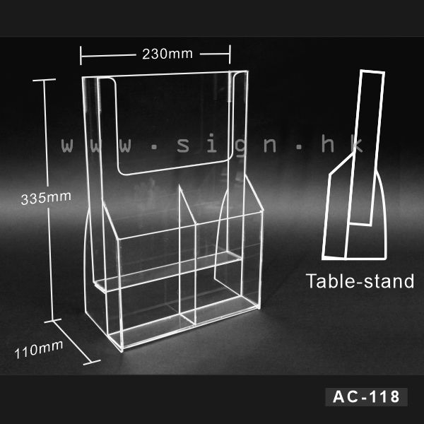 A4 Leaflet Holder A4 catalog Holder||A4 單張展示架 A4 1/3A4冊子架 AC-118 Acrylic Products Catalog Holder 冊子架 透明膠架 膠片 膠盒