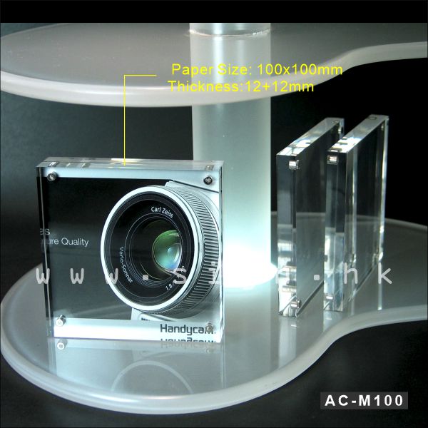 AC-M100 Magnet Acrylic Products sign holder paper holder 冊子架 透明膠架 膠片 膠盒 磁石膠
