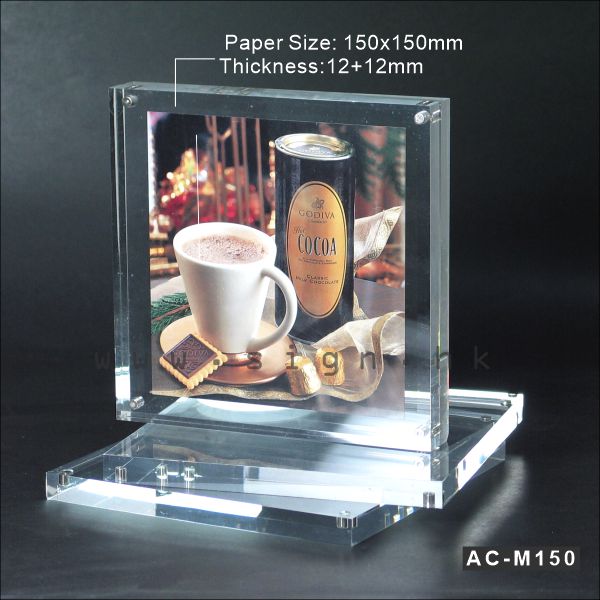 AC-M150 Magnet Acrylic Products sign holder paper holder 冊子架 透明膠架 膠片 膠盒 磁石膠