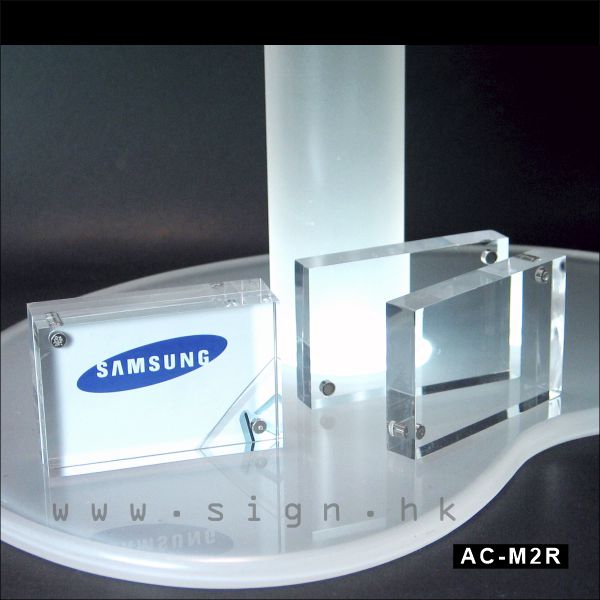 AC-M2R 2R Magnet Acrylic Products sign holder paper holder 冊子架 透明膠架 膠片 膠盒 磁石膠