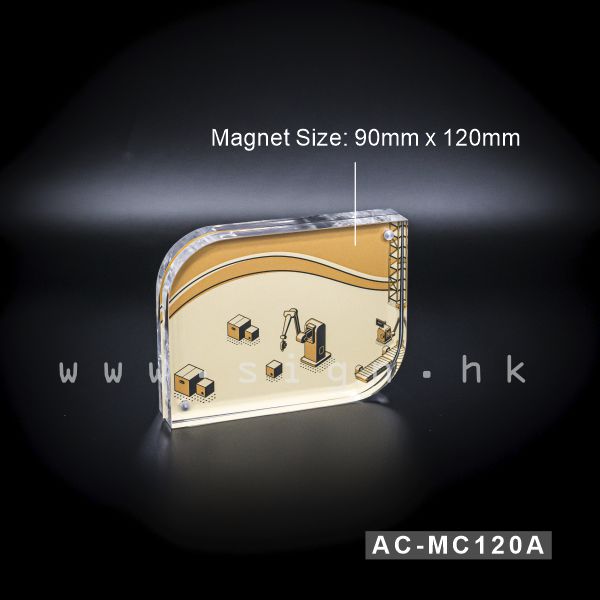 AC-MC120A Magnet Acrylic Products sign holder paper holder 冊子架 透明膠架 膠片 膠盒 磁石膠