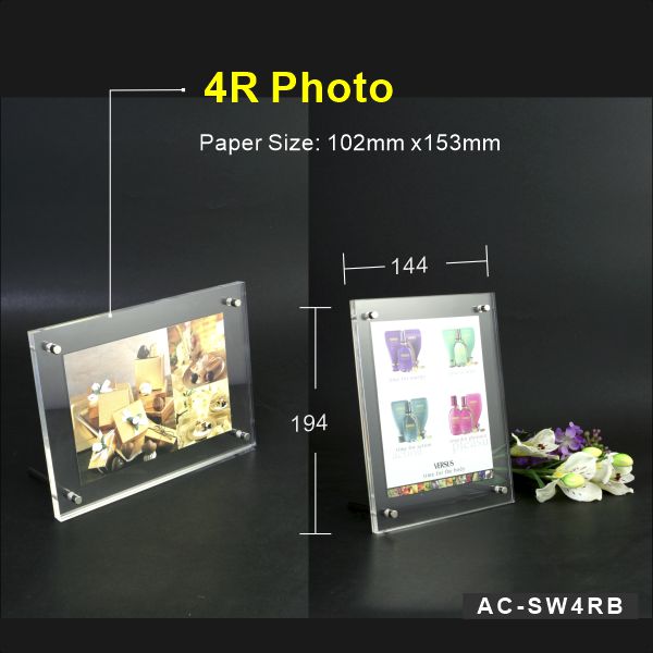 AC-SW4RB Photo Frame 4R 相架||Acrylic Products 膠片製品 膠架 Acrylic Display||Catalog Holder 冊子架