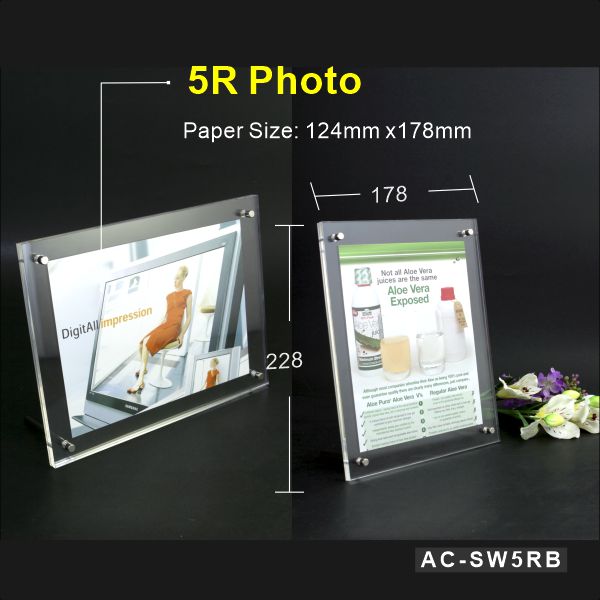 AC-SW5RB Photo Frame 5R 相架||Acrylic Products 膠片製品 膠架 Acrylic Display||Catalog Holder 冊子架