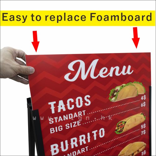Foam board stand-Foam board架-展示架-foam board display stand-foam board holder-POP Display-橫-便攜 Foam Board-A shaped stand-A字海報架-單面海報架-A字架-A shape Poster Stand
