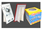 Foamboard座檯紙板｜抽獎箱｜餐牌座｜餐牌膠套｜Foamboard seat cardboard｜Raffle box｜Meal plate holder｜Meal plate plastic cover